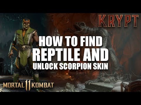 MORTAL KOMBAT 11 - How to Find Reptile and Unlock Scorpion Skin