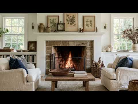 Warm Beige Farmhouse Living Room Decor Elegant Cozy Interior Design