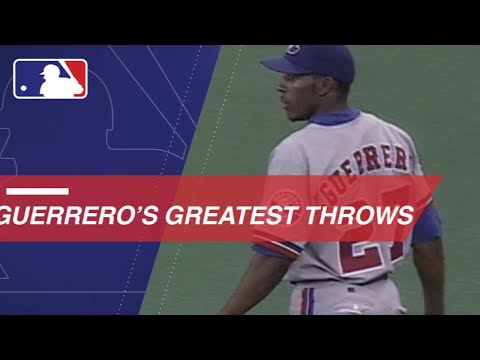 New Hall of Famer Vladimir Guerrero shows off his arm