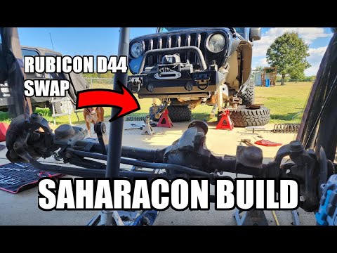 JK Rubicon Dana 44 Axle Swap into Jeep Sahara - Saharacon Build