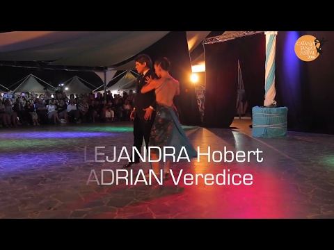  Adrian Veredice  and  Alejandra Hobert  are  dancing  at  Catania Tango Festival  in  2016