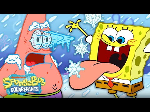 比基尼海灘的每一次下雪!❄️ | 海綿寶寶 (Every Time It Snows in Bikini Bottom! ❄️ | SpongeBob)