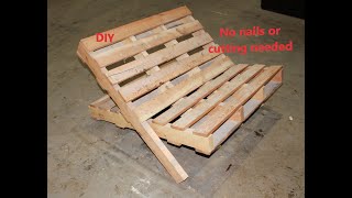 Easiest diy pallet chair. No nails or cutting needed.
