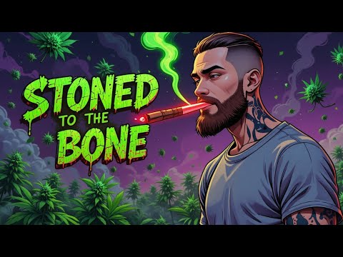 'Stoned to the Bone'  (Lyrics Video) '420 Music' "SlowBurnKush"