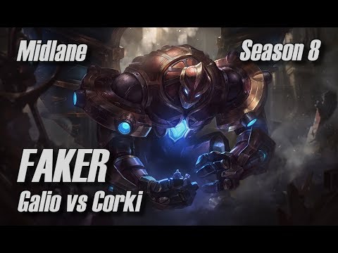 Faker - Galio vs Corki Midlane - Season 8