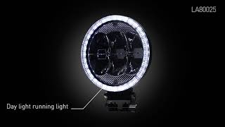 Predný LED svetlomet s denným svietením - priemer 177,8 mm