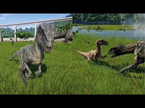 JURASSIC WORLD EVOLUTION - ALL SKINS VELOCIRAPTOR VS INDORAPTOR, DEINONYCHUS