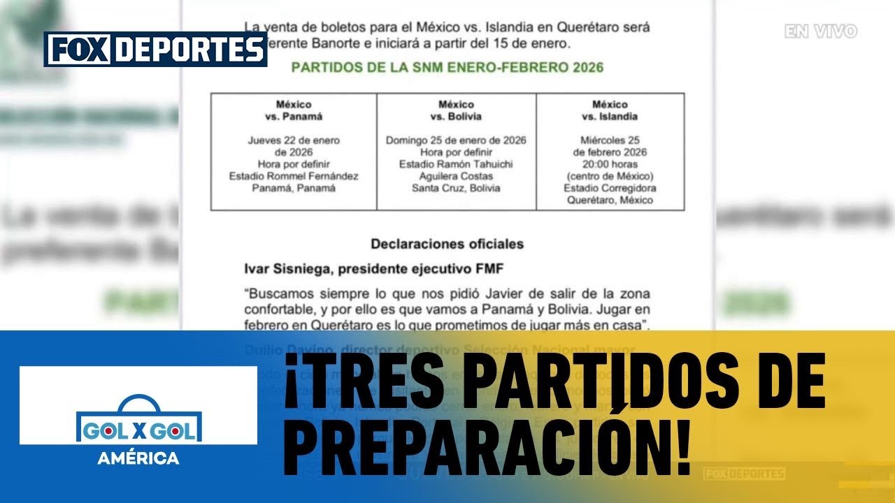 🚨 PARTIDOS CONFIRMADOS | México enfrentará a tres rivales previo al Mundial | GolXGol