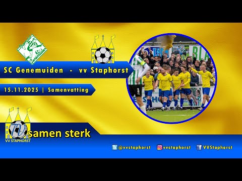 SC Genemuiden - vv Staphorst | 15.11.2025 | Samenvatting
