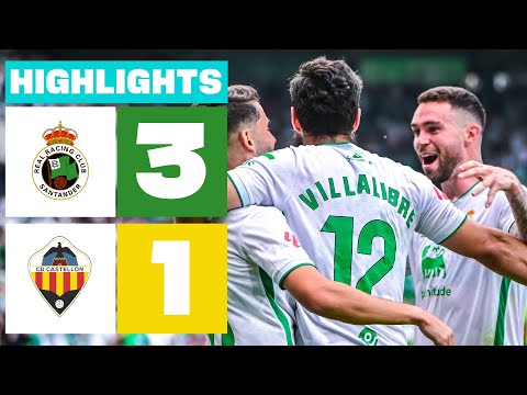 REAL RACING CLUB 3 - 1 CD CASTELLÓN | RESUMEN LALIGA HYPERMOTION
