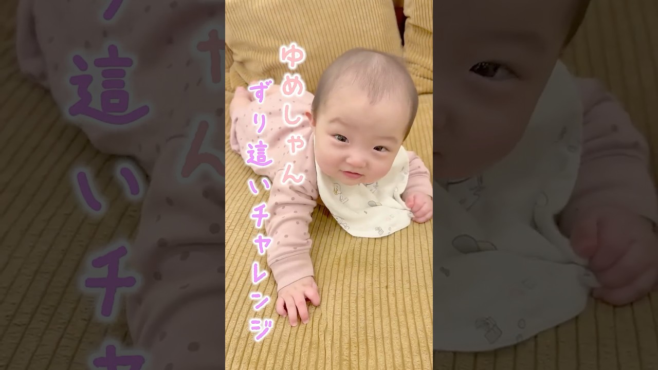 夢空👶🏻ずり這いチャレンジ　#杉浦太陽 　#shorts 　#夢空　#成長記録　#ずり這い　#チャレンジ