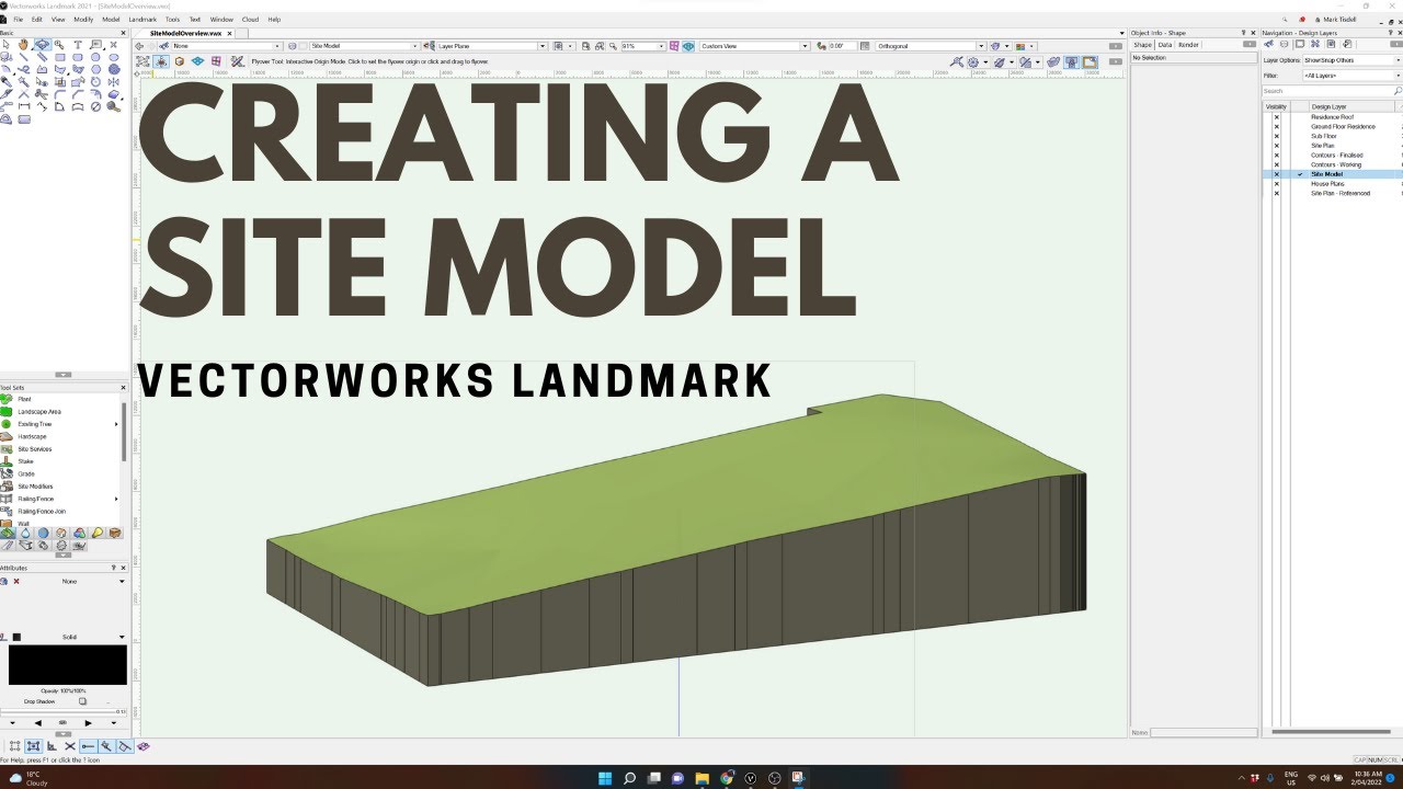 Vectorworks Site Modelling Beginners Tutorial