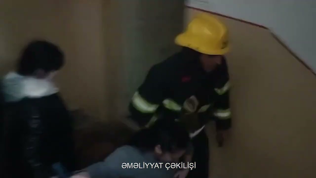 Sumqayıtda yataqxanada güclü yanğın olub
