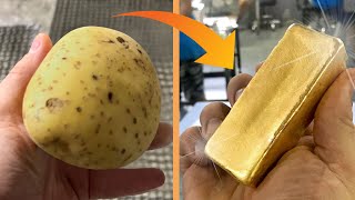 How do they melt gold with potatoes? (Old jewelers