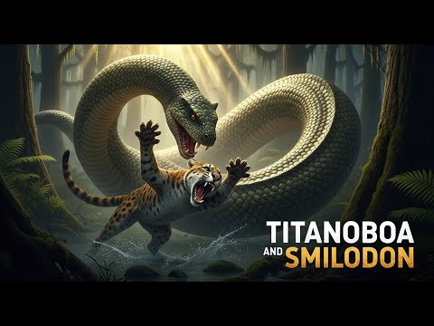 Millions Years Ago|Titanoboa Naga vs Smilodon Saber-The Epic Battle That Redefines Nature’s Balance!