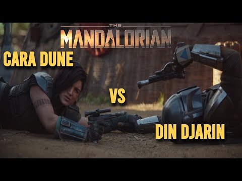 Gina Carano as Cara Dune FIGHTS Din Djarin | The Mandalorian (4K video)