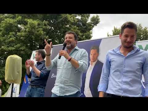Salvini - In diretta da una calda Buccinasco (Milano) (05.06.22)