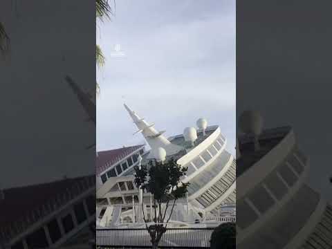 Cruise ship hotel left listing in China port after high tides | AJ Shorts
