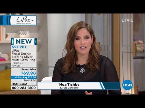 LiPaz Floral Design Sterling Silver MultiGemstone Ring