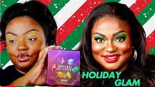 Trying New Makeup Holiday Glam|Festive Full Face Glam Tutorial