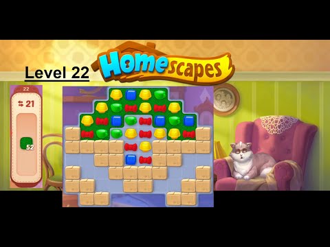 Homescapes Level 22 - [2020][No Boosters] solution of Level 22 on Homescapes