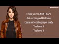 Selena Gomez Kinda Crazy Lyrics