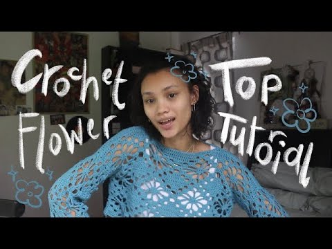 crochet flower top tutorial