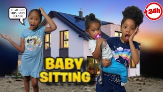 Baby Sitting A One Year Old For 24Hours *Bad Idea | The Dennis Sisters