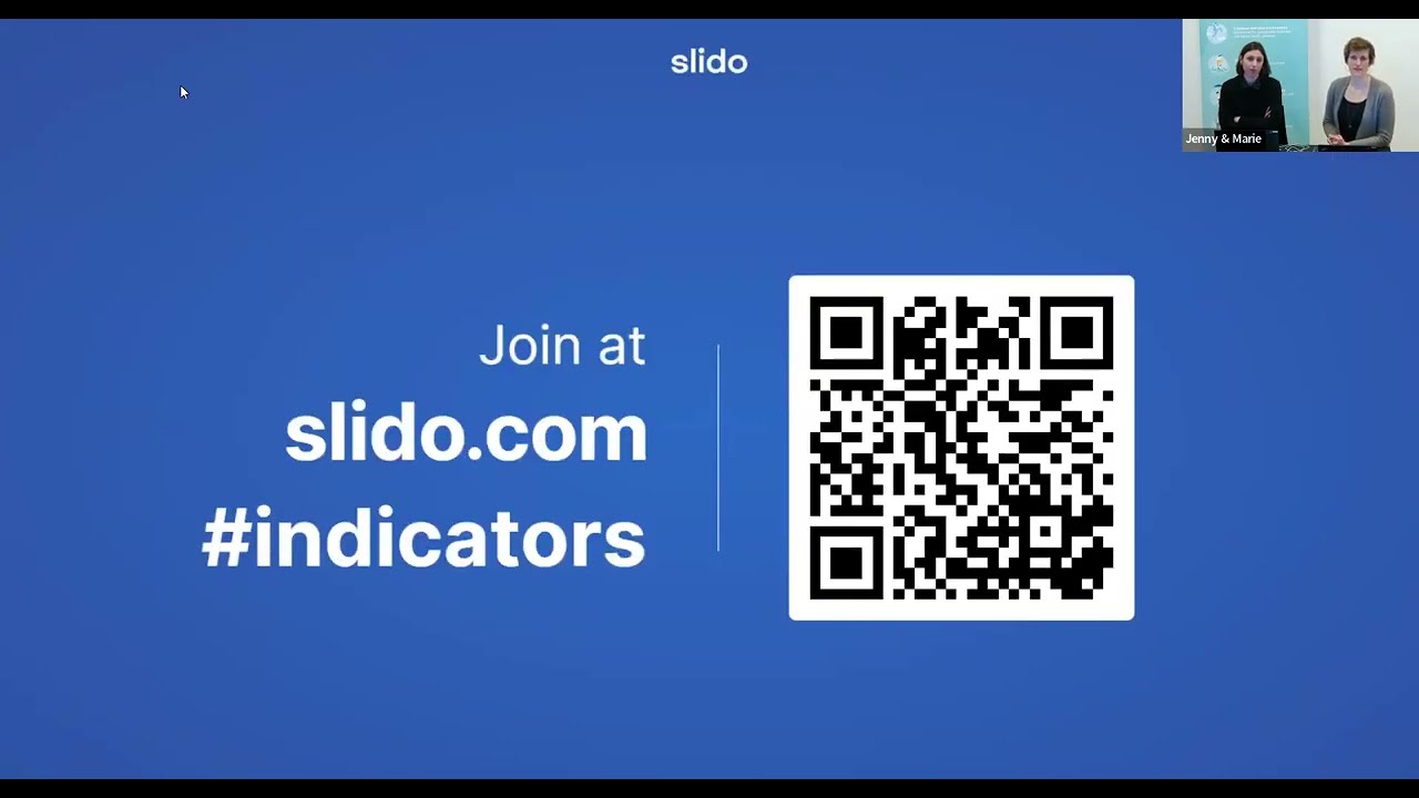 Webinar reporting on indicators