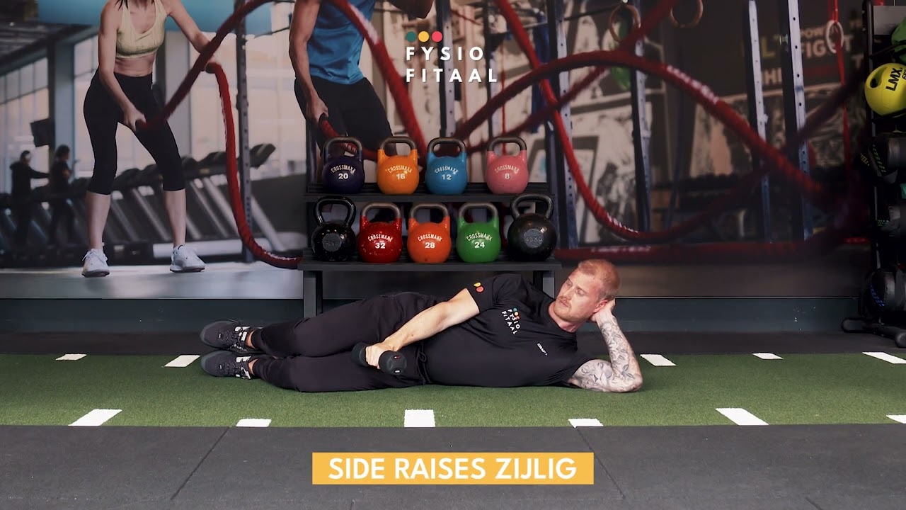 Video thumbnail: Side raises side-lying - instructional video