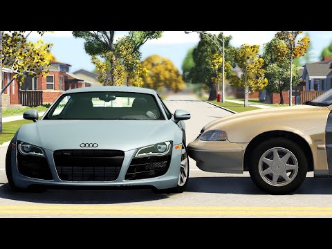 Crossroad Car Crashes Compilation #18 - BeamNG Drive