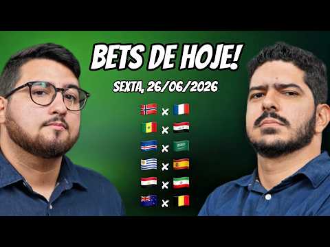 Palpites Copa do Mundo para 26/06/2026 (sexta) - Análises + Bilhete Pronto | Bets de Hoje
