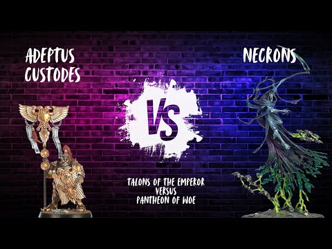 TTS Battle Report - Adeptus Custodes (Talons of the Emperor) Vs Necrons (Pantheon of Woe)