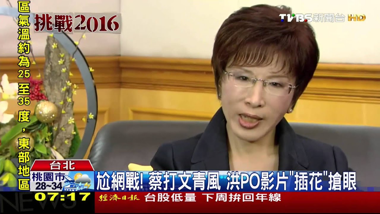 尬網戰！蔡打文青風　洪PO影片「插花」搶眼