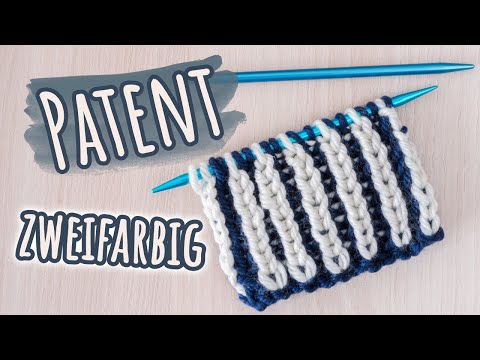 Patent mit 2 Farben = zweifarbiges Brioche stricken