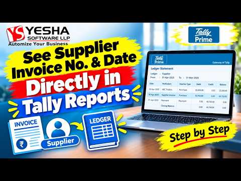 Supplier Invoice Number & Date Directly in TallyPrime Reports