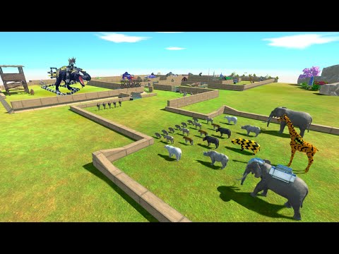 MODERN MAMMALS SAVING CARNIVOROUS DINOSAURS in PARKOUR ROAD - ARBS