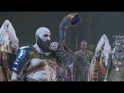 God of War Ragnarok | General Kratos Blows Gjallarhorn and Unites the Nine Realms | Ragnarok Ending