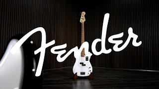 Video thumbnail for Fender Player Precision Bass PF, Polar White sound demo | Gear4music by Gear4music Guitars