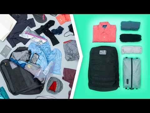 How to Pack Clothing for One Bag Travel | Minimalist Packing Tips & Hacks Video