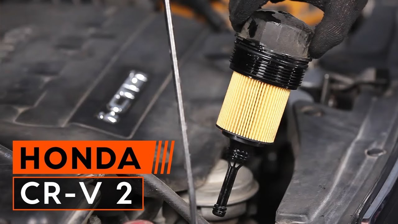 Kaip pakeisti Honda CR-V II variklio alyvos ir alyvos filtra - keitimo instrukcija