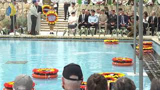 טקס אזכרה לפלוגת ההובלה 462 ולמתנדבי הישוב העברי לצבאות בעלות ברית במלחמת העולם השנייה - תשפ"ה (עדכוני משרד הביטחון) - התמונה מוצגת ישירות מתוך אתר האינטרנט יוטיוב. זכויות היוצרים בתמונה שייכות ליוצרה. קישור קרדיט למקור התוכן נמצא בתוך דף הסרטון