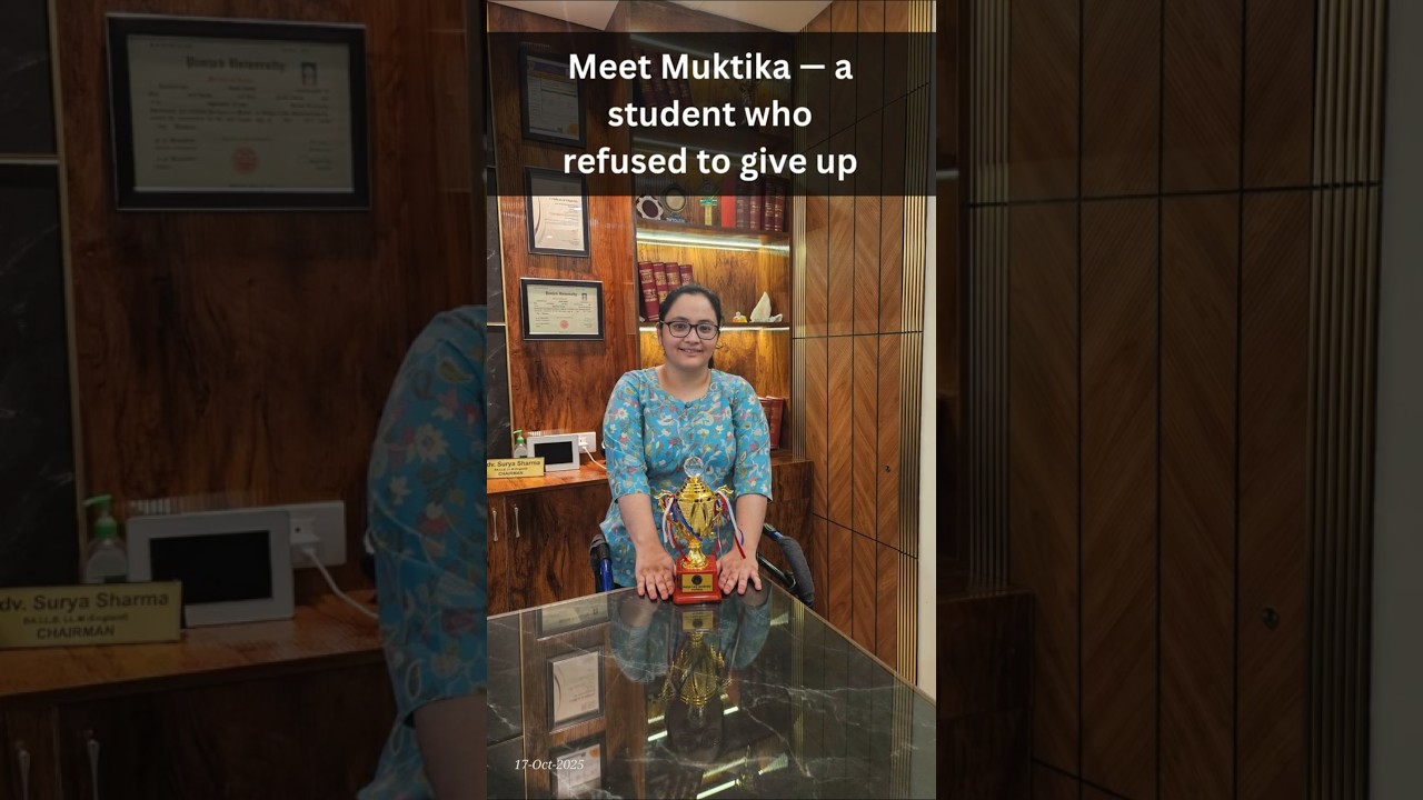 Muktika's inspiring journey from being bedridden to achieving PU Law Rank 18