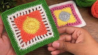 How to crochet square motif pattern,Very easy for beginners