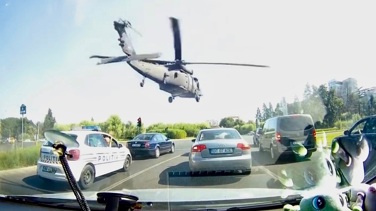Helicopter Engine Fails Over Busy Street