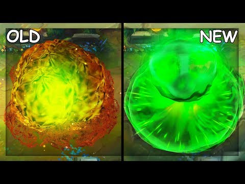 All Ziggs Skins OLD and NEW Visual Effects VFX Update 2019 (League of Legends)