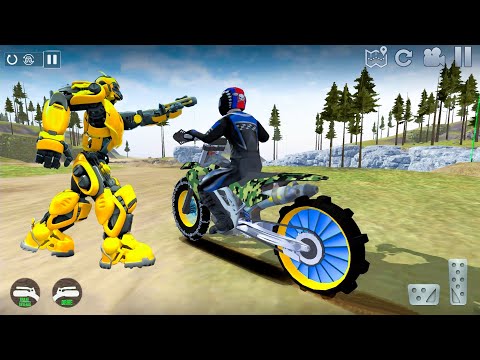 Offroad US Military Dirt Motocross and Quad Bike Stunt Driving - Android Gameplay.