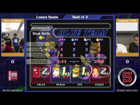 Event Match 6: ctrlaltdefeat & JustMatt (Peach/Fox) vs Tempest & Lpac (Falco/Peach) - Losers Semis