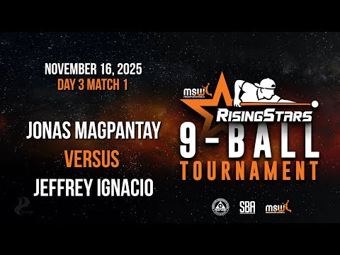 MSW Rising Stars | D3G1 | Jonas Magpantay vs Jeffrey Ignacio | REDCUBE Billiards