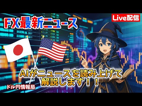 【FXライブ配信】2026.1/9.7:03~AIが最新ニュースをすべて読み上げます！リアルタイムでドル円レートをお知らせしニュースが入り次第、今後のドル円レートについて詳しく解説していきます。